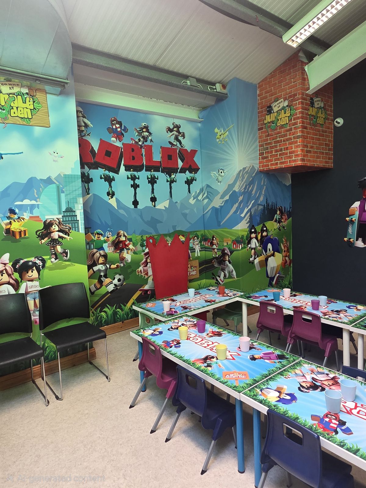 Private themed party room at Jungle Den Naas