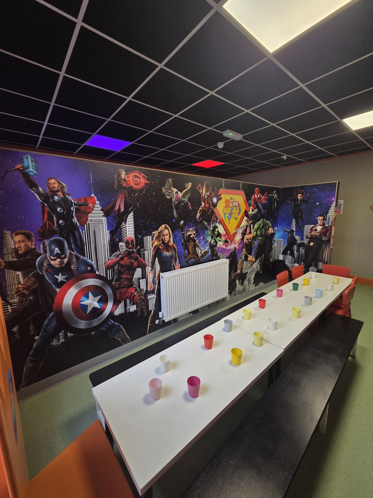 Private themed party room at Jungle Den Newbridge