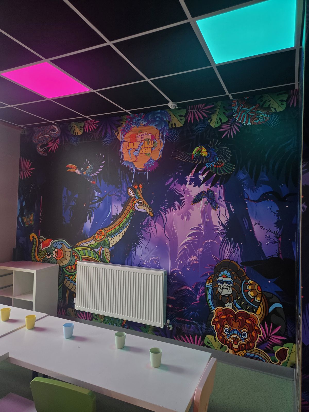 Private themed party room at Jungle Den Newbridge